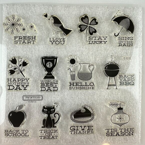 My Acrylix Premium Quality Decorative Stamps Set - Year Round Cheer S1212 - Picture 1 of 2